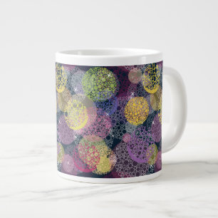 Abstrakt Cute Polka-punktcirkel Jumbo Mugg