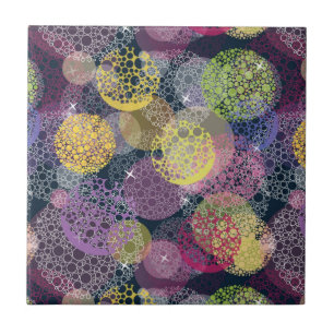 Abstrakt Cute Polka-punktcirkel Kakelplatta