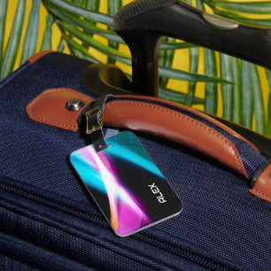 Abstrakt Cyan, Magenta och svart dynamiskt iphone  Bagagebricka