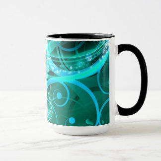 Abstrakt Cyan Mugg