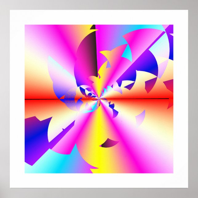 Abstrakt Cyber Digital Fraktal Poster (Framsidan)