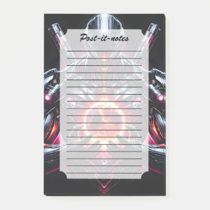Abstrakt Cyberkosmisk Guardian Futuristisk Robot Post-it Block