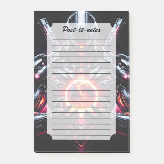 Abstrakt Cyberkosmisk Guardian Futuristisk Robot Post-it Block