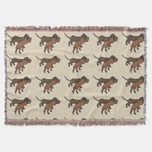 Abstrakt Dachshund i Brown Mysfilt (Framsidan)