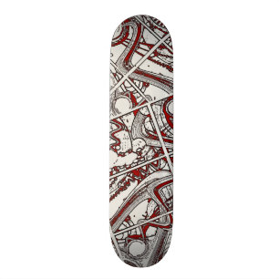 Abstrakt däck för gatakonstskateboard mini skateboard bräda 18,5 cm