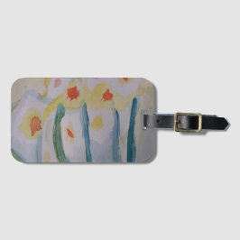 Abstrakt Daffodils Luggage Tag Bagagebricka
