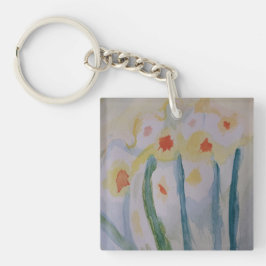 Abstrakt Daffodils Nyckelring