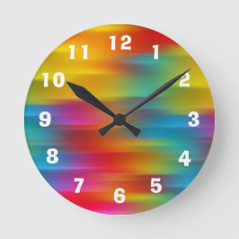 Abstrakt Dag-klocka för flera färgader Rund Klocka