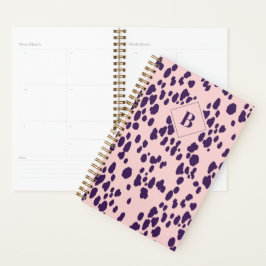 Abstrakt Dalmatian Animal Print Rosa Monogram