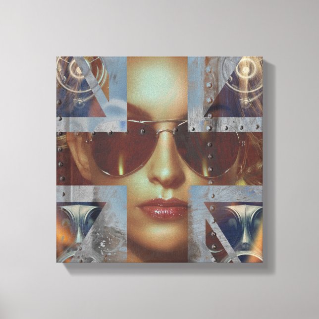 Abstrakt Dam Wrapped Canvas (Framsida)