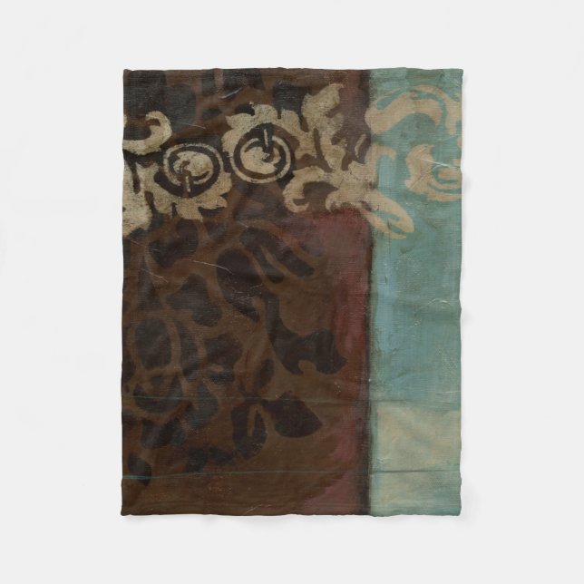 Abstrakt Damask Tapestry av Jennifer Goldberger Fleecefilt (Framsidan)