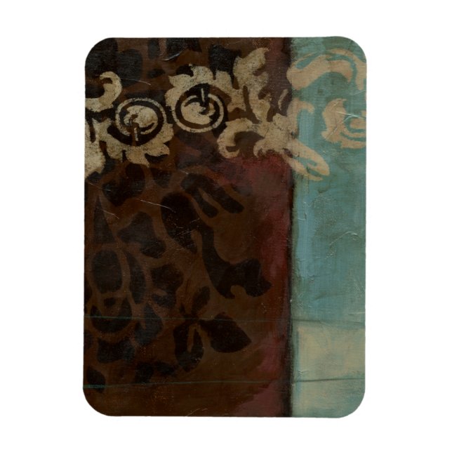 Abstrakt Damask Tapestry av Jennifer Goldberger Magnet (Vertikal)