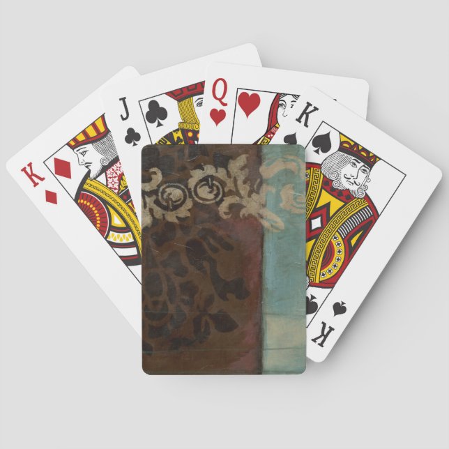 Abstrakt Damask Tapestry av Jennifer Goldberger Spel Kort (Baksidan)