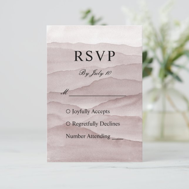 Abstrakt dammiga ro berg bröllop OSA kort (Stående Fram)