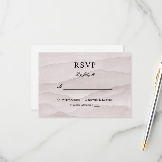 Abstrakt dammiga ro berg bröllop OSA kort (Fram/Back In Situ)