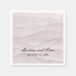 Abstrakt dammiga ro berg bröllop pappersservett