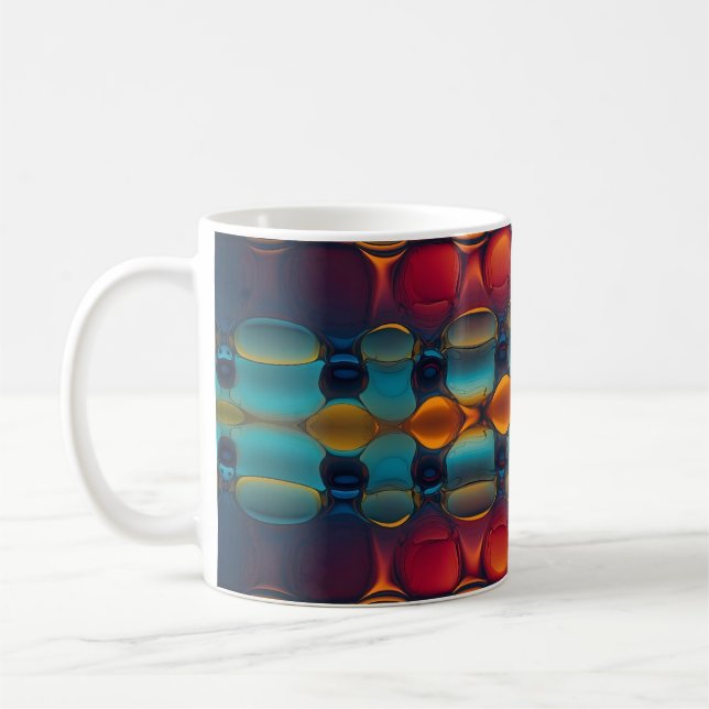 Abstrakt Dance of Oil and Vatten Kaffemugg (Vänster)