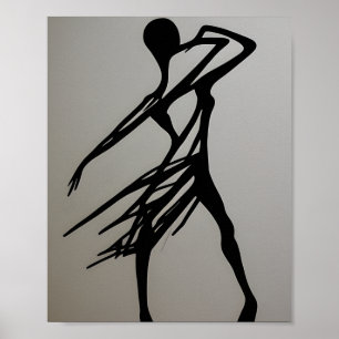 Abstrakt Dance Silhouette Poster