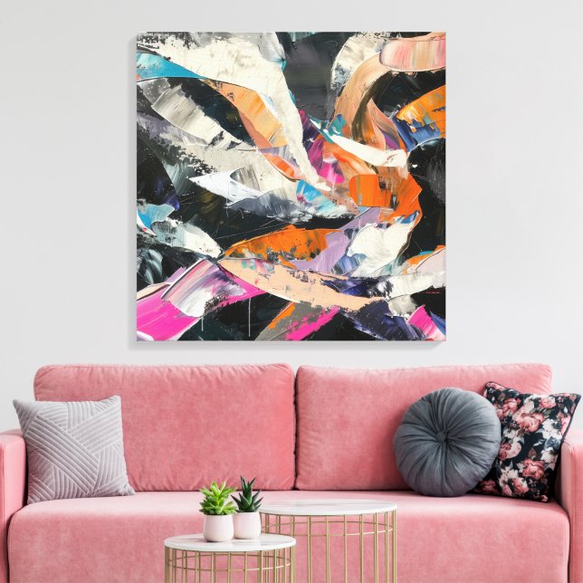 Abstrakt Dancer i dynamisk rörelse Canvastryck (Insitu (Vardagsrum))