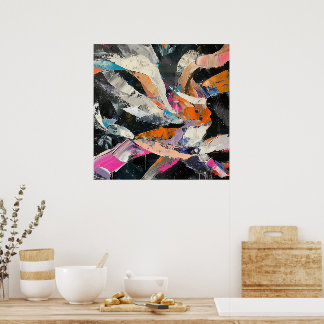 Abstrakt Dancer i dynamisk rörelse Poster