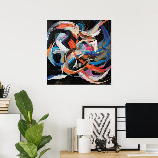 Abstrakt Dancer i dynamisk rörelse Poster