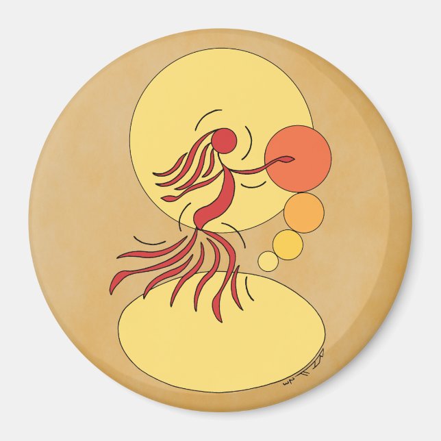 Abstrakt Dancer Magnet (Framsidan)