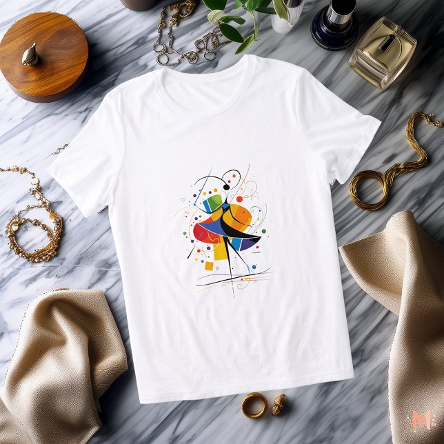 Abstrakt Dancer T-Shirt | Färgfull konstnärlig rör (Skapare uppladdad)