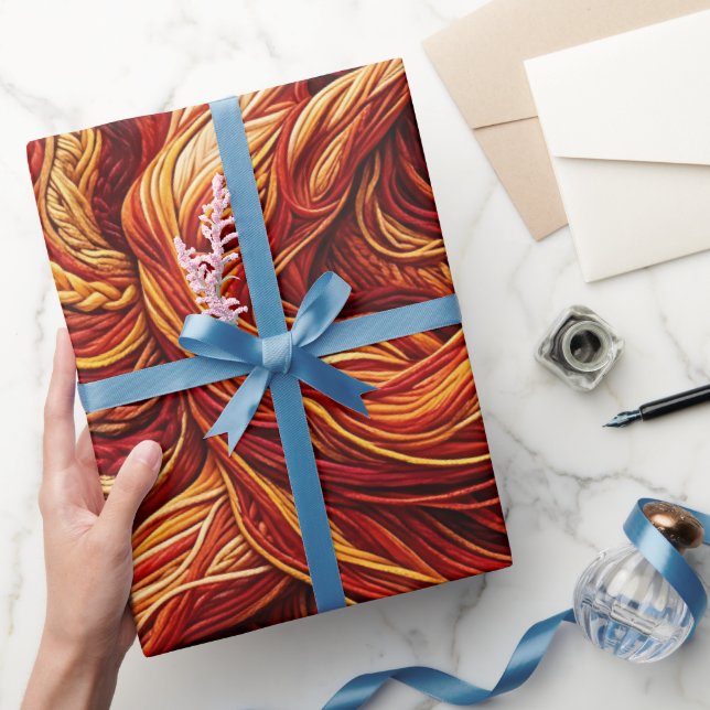 Abstrakt dansare Eldröd tråd Inpackningspapper Presentpapper (Gifting)