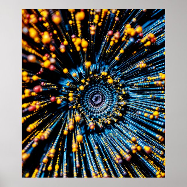 Abstrakt Data Stream Art Poster (Framsidan)