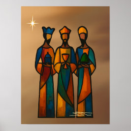 Abstrakt De Tre Visa Männen Poster