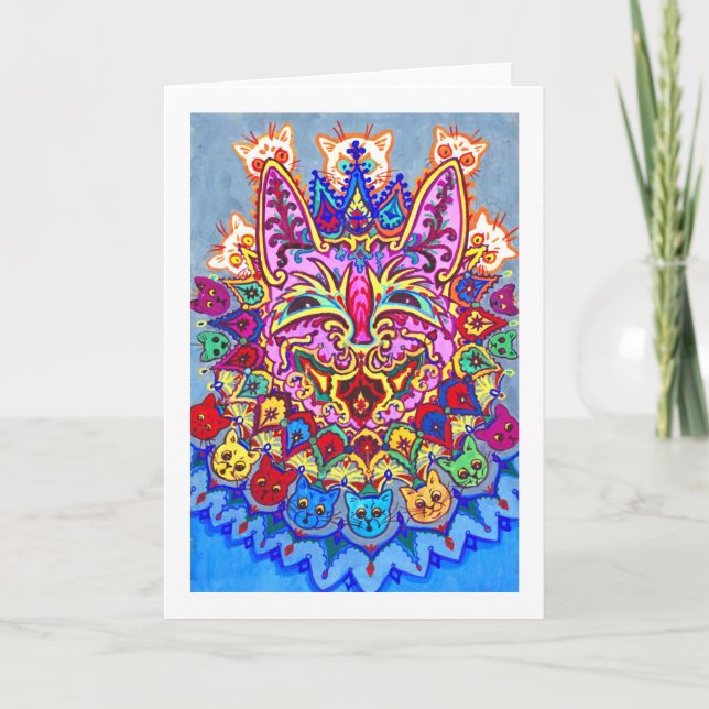 Abstrakt Decorative Cat, Louis Wain Kort (Framsida)