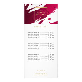 Abstrakt Deep Ruby Red Brushstrokes Reklamkort