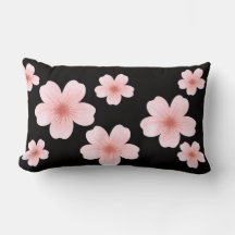 Abstrakt dekoration med rosa blommor kastkudde
