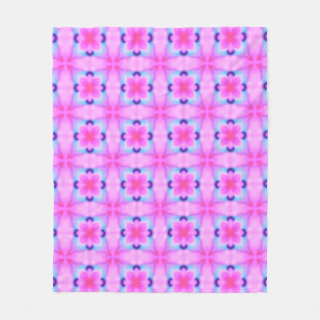 Abstrakt dekorativ geometrisk kaleidoskop struktur fleecefilt (Framsidan)