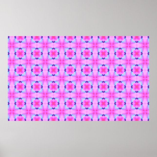 Abstrakt dekorativ geometrisk kaleidoskop struktur poster (Framsidan)