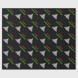 Abstrakt dekorerad julgran + Hälsning Presentpapper