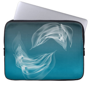 Abstrakt-delfiner vid uppspelning laptop sleeve