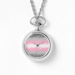Abstrakt Demigirl Pride Flagga Armbandsur