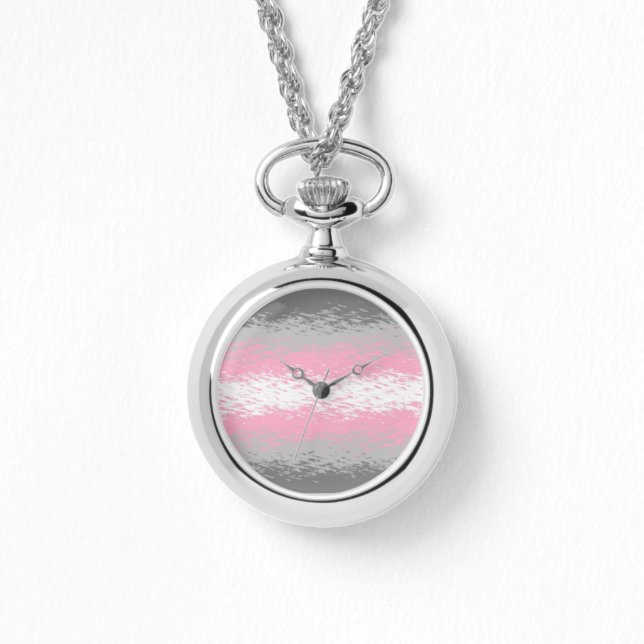 Abstrakt Demigirl Pride Flagga Armbandsur (Framsida)