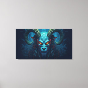 Abstrakt demon med horn canvastryck