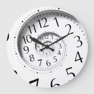 Abstrakt den dekorativa Time spiral oändligheten Stor Klocka