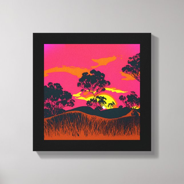 Abstrakt Desert Background Ligcape Art #6 Canvastryck (Framsida)