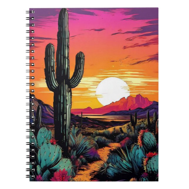 Abstrakt Desert Cactus | Journal Anteckningsbok (Framsidan)