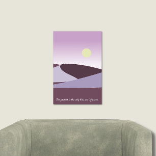 Abstrakt Desert liggande Lila Art Poster