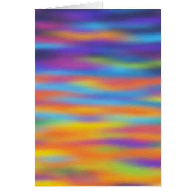 Abstrakt Desert Sunset Himlar Artwork Hälsningskort (Framsidan)