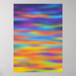 Abstrakt Desert Sunset Himlar Artwork Poster