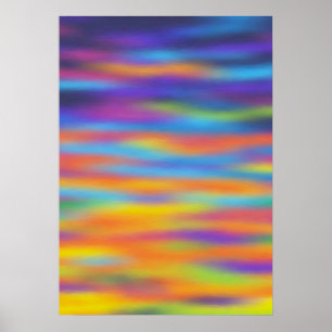 Abstrakt Desert Sunset Himlar Artwork Poster