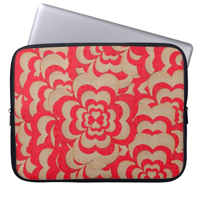 Abstrakt design av hjärtan. Valentines day backgro Laptop Fodral (Framsidan)
