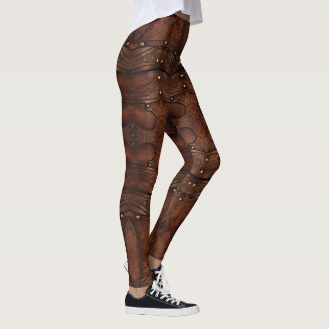 Abstrakt design av Viking Chest Armor på Leggings (Höger)