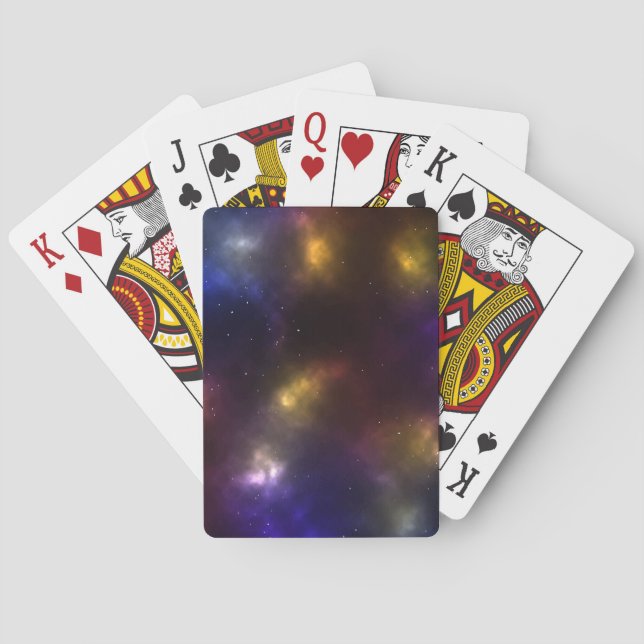 Abstrakt design för kosmiska rymdkonstellationer casinokort (Baksidan)